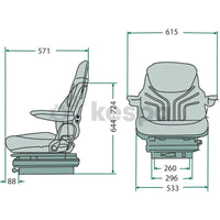 Mekanisktfjädrad stol Grammer Maximo Comfort MSG85G/721 260 mm  av  Kespa AB Mekanisk stol 7273