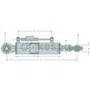 Hydraulisk toppstång kat 1 med kulled längd 352-447 mm  av  Kespa AB Hydrauliska toppstänger 7279