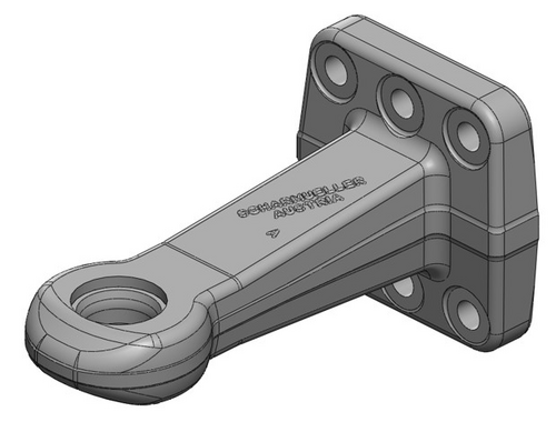 Dragögla 40 mm (42mm tjock) med fläns 110x100 från Scharmüller