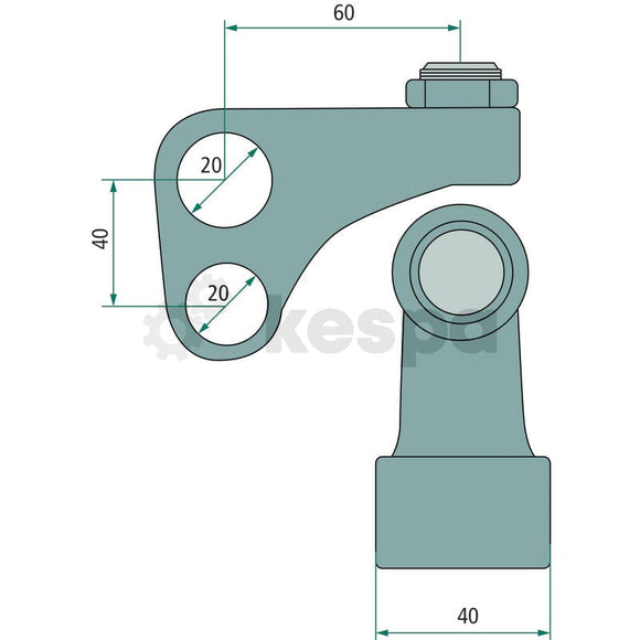 Nedhållare/läpp 15 ° till Scharmüller-drag