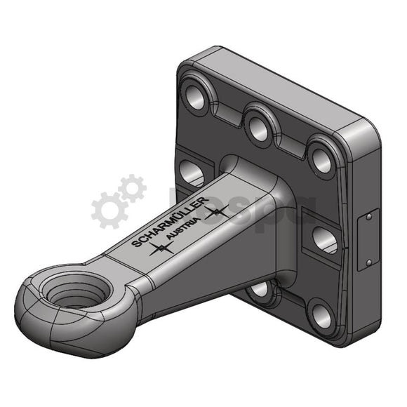 Vagnsdrag med ögla 40mm (42mm tjock) Scharmüller 145x145