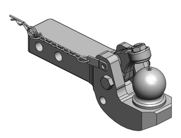 K80 drag passande hitchen på Valtra N3,N4,T3 och T4 där skaftet är 80x60 mm och hålen är på sidan. - 0