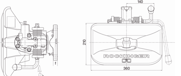 Automatiskt drag Rockinger M20 160x100  av  Kespa AB Automatiska drag 7290
