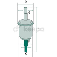 Bränslefilter - inline  av  Kespa AB Bränslefilter 5912