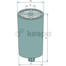 Bränslefilter -primärt FS19773  av  Kespa AB Bränslefilter 5626