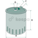 Bränslefilter WK822.1  av  Kespa AB Bränslefilter 7026