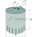 Bränslefilter WK822.1  av  Kespa AB Bränslefilter 7026