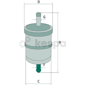 Bränsleförfilter, inline  av  Kespa AB Bränsleförfilter 5160