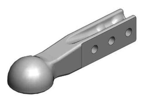 Bultbar kulhandske med genomgående horisontella hål, 80x60 skaft  av  Kespa AB Kulhandske 7407