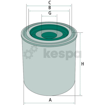Lufttorkfilter - bromsar TB 1374/13 x - 0