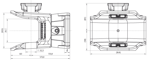 Dragkoppling med fläns 160x100 mm Rockinger, 31,5 mm enhandssprint  av  Kespa AB Manuella drag 7318