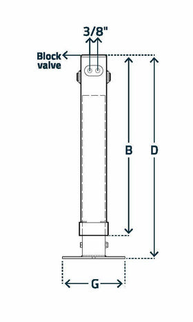 Dubbelverkande hydauliskt stödben max 2800kg, H1040 från Simol  av  Kespa AB Stödben 7341