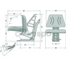 Fällbar traktorsits med mekanisk fjädring.  av  Kespa AB Mekanisk stol 7390