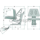 Fällbar traktorsits med mekanisk fjädring.  av  Kespa AB Mekanisk stol 7390