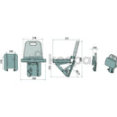 Fällbart passagerarsäte i tyg som är 350mm brettt  av  Kespa AB Passagerarstol 7410