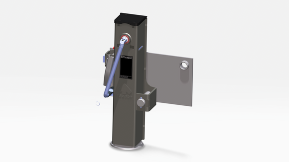 Fällbart stödben med vev max 7 ton stödlast, 230321 från Haacon  av  Kespa AB Stödben 7340