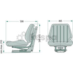 Förarsits Grammer PVC DS44/1B  av  Kespa AB Mekanisk stol 7306