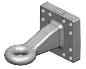 Hitchögla fast 50mm med fläns 160x160 från Scharmüller  av  Kespa AB Dragögla 7472