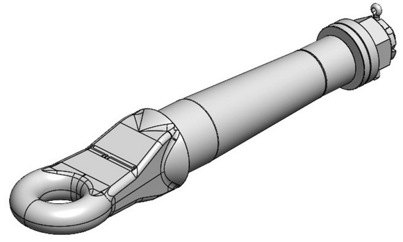 Hitchring 50mm roterbar med runt skaft 80mm från Scharmüller  av  Kespa AB Dragögla 7573