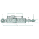 Hydraulisk toppstång kat 1 med kulled längd 352-447 mm  av  Kespa AB Hydrauliska toppstänger 7279