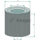 Hydrauloljefilter P172465 - 11026934  av  Kespa AB Hydraulfilter 5877