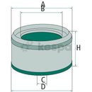 Hyttfilter CU1836  av  Kespa AB Hyttfilter 7095