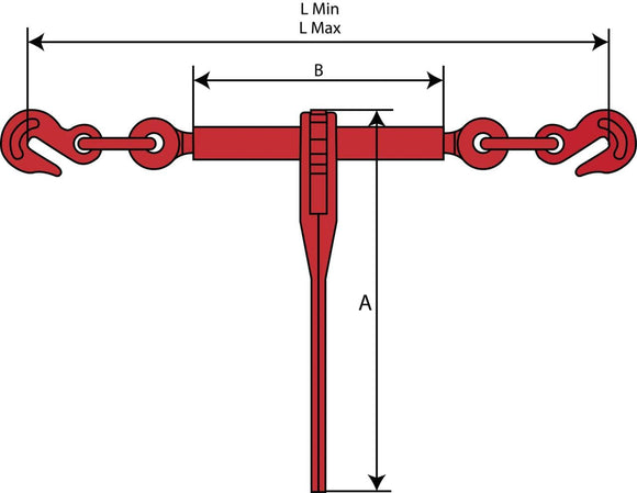 Kättingspännare, klass 8, 13mm med säkerhetssprint  av  Kespa AB Kätting 7402