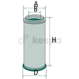 Luftfillter - sekundärt  av  Kespa AB Luftfilter 5617