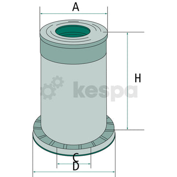 Luftfilter - primärt motsvarande bl.a. AL78223  av  Kespa AB Luftfilter 5116