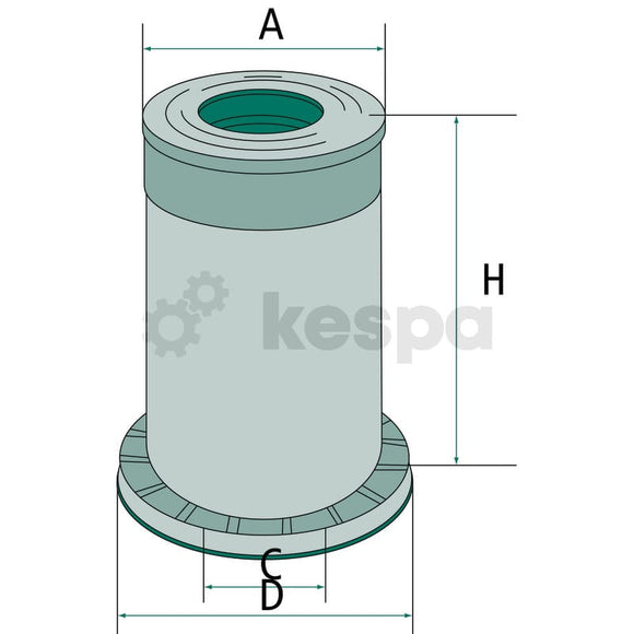 Luftfilter - primärt motsvarande bl.a AL78869  av  Kespa AB Luftfilter 5118