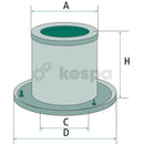 Luftfilter - sekundärt C1342KIT  av  Kespa AB Luftfilter 5117