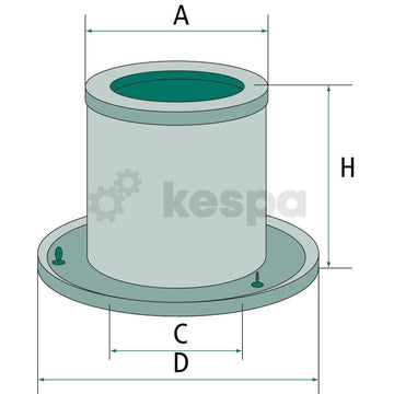 Luftfilter - sekundärt motsvarande bl.a. AL78870  av  Kespa AB Luftfilter 5119