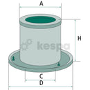Luftfilter - sekundärt motsvarande bl.a. AL78870  av  Kespa AB Luftfilter 5119