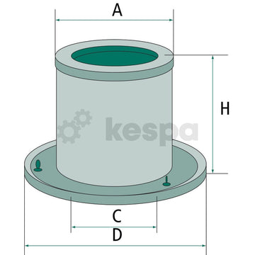 Luftfilter - sekundärt motsvarande bl.a. AL78870  av  Kespa AB Luftfilter 5119