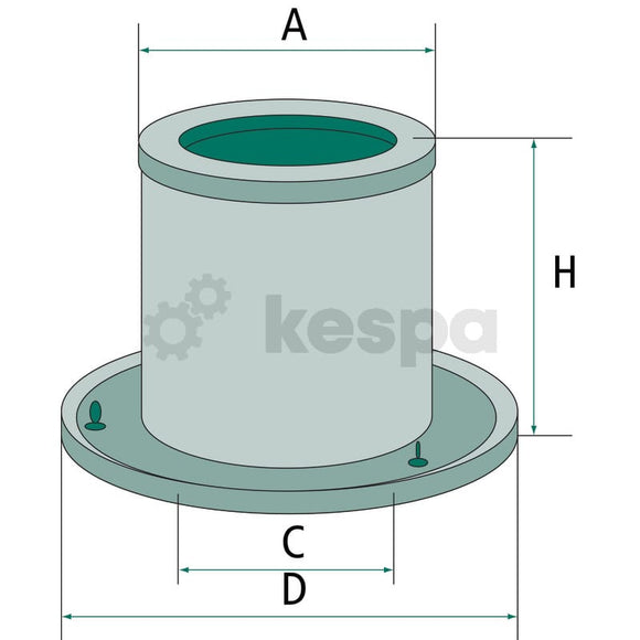 Luftfilter - sekundärt motsvarande bl.a. AL78870  av  Kespa AB Luftfilter 5119