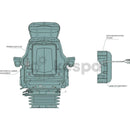 Luftfjädrad premiumstol med rotation från Proboss, 260mm spårmått  av  Kespa AB Luftfjädrad stol 7411