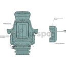 Luftfjädrad premiumstol med rotation från Proboss, 260mm spårmått  av  Kespa AB Luftfjädrad stol 7411