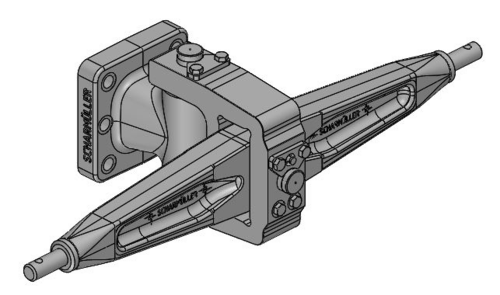 Lyftarmskoppling kat 2 med fläns 145x145 M20 från Scharmüller  av  Kespa AB Lyftarmskopplingar 7460
