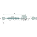 Mekanisk toppstång fånghake/kulled kat 3 längd 675-950mm  av  Kespa AB Mekaniska toppstänger 7283