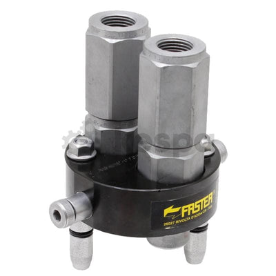 Nippelplatta Mulifaster 2 anslutningar 1/2", med tryckeliminering, 3P208-2-12G M  av  Kespa AB Multikoppling nibbelplatta 7549