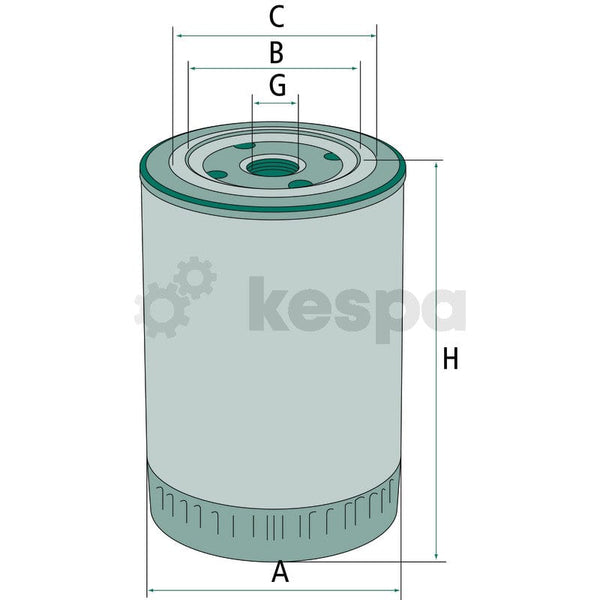 Oljefilter  av  Kespa AB Hydraulik- / transmissionsoljefilter 5644