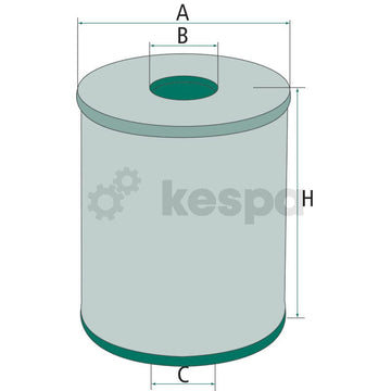 Oljefilter H1034  av  Kespa AB Motoroljefilter 6123