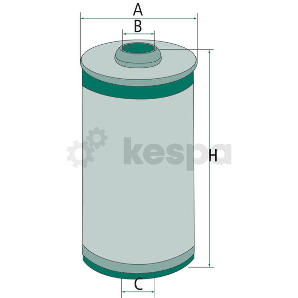 Oljefilter H943.7X  av  Kespa AB Motoroljefilter 6165