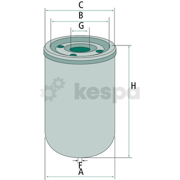 Oljefilter P553191  av  Kespa AB Motoroljefilter 5874