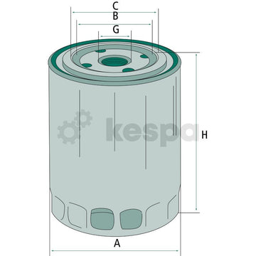 Oljefilter WP1144  av  Kespa AB Motoroljefilter 6358