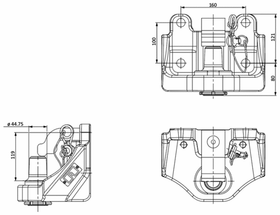 Piton-fix med fläns 160x100 M20 från Rockinger  av  Kespa AB Piton-fix 7425