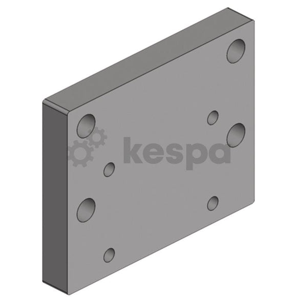 Skruvplatta 120x55 M14 till 83x56 M10  av  Kespa AB Skruvplattor 7377