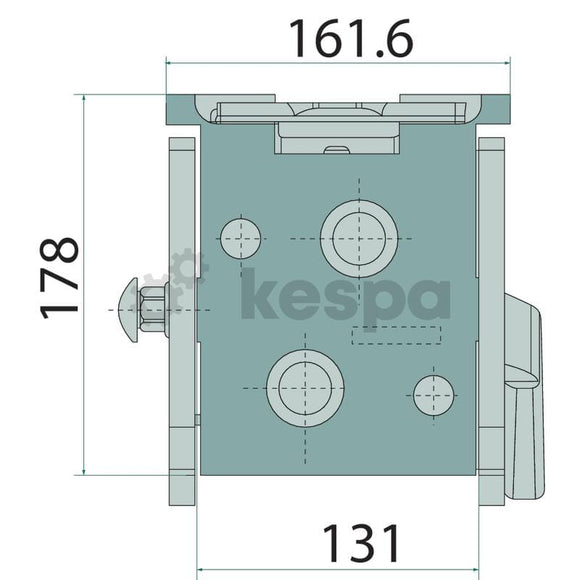 Snabbkoppling multifaster hona 2x 1" BSP PH216S-2-1G FC  av  Kespa AB Multikoppling kopplingsplatta 7649