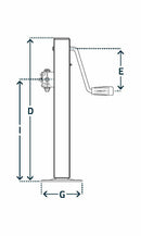 Stödben med sidvev max 800kg, DT490 från Simol  av  Kespa AB Stödben 7335