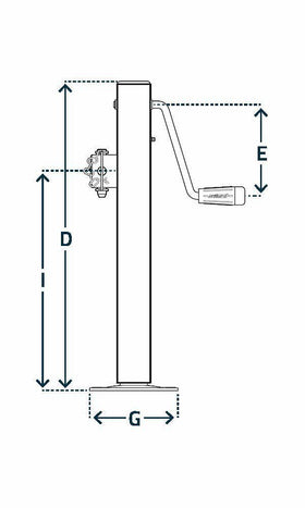 Stödben med sidvev max 800kg, DT490 från Simol  av  Kespa AB Stödben 7335